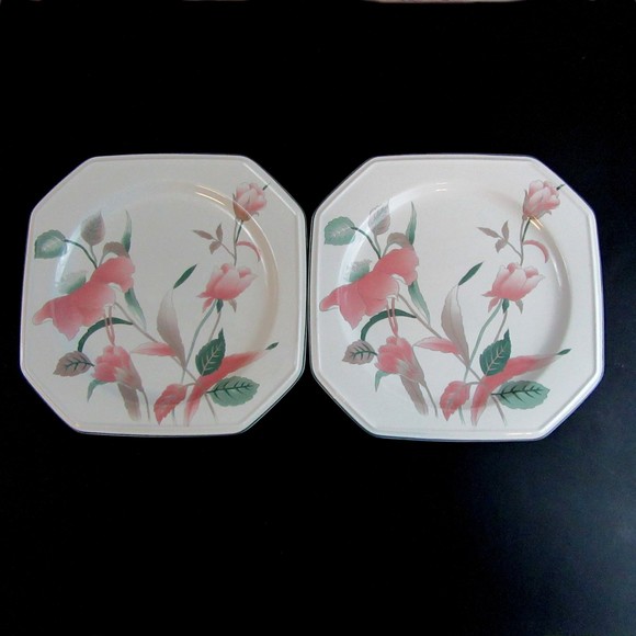 Mikasa Silk Flowers 10-1/4" Dinner plates set of 2 - Picture 5 of 6